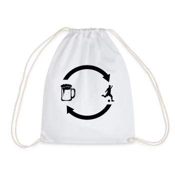 Flèches de chargement de bière et ballon de football 1 - - Sac de sport léger - blanc - Devant
