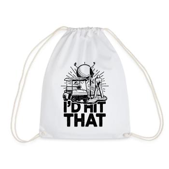 J’aurais frappé ce drôle de golf rétro golfeur - Sac de sport léger - blanc - Devant