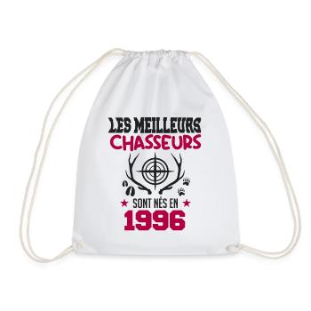 Anniversaire chasseur Née en 1996 - Sac de sport léger - blanc - Devant