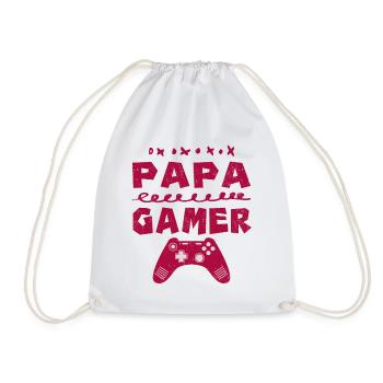 papa Gamer | cadeau idée - Sac de sport léger - blanc - Devant