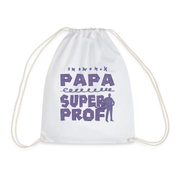 Papa Super Prof - Sac de sport léger - blanc - Devant