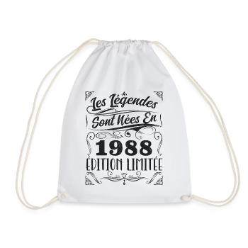 Les Légendes Sont Nés En 1988 | Cadeau - Sac de sport léger - blanc - Devant