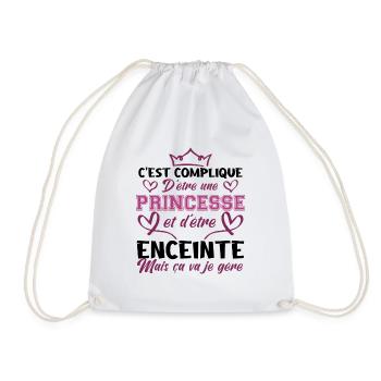 PRINCESSE ET ENCEINTE - Sac de sport léger - blanc - Devant