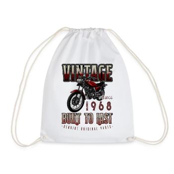 Vintage Moto Motards Moto Anniversaire 1968 - Sac de sport léger - blanc - Devant