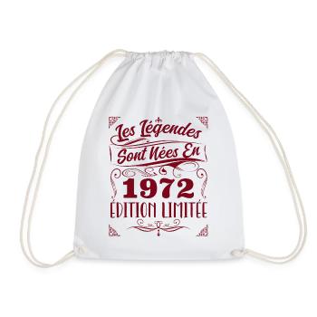Les Légendes Sont Nés En 1972 | Cadeau - Sac de sport léger - blanc - Devant