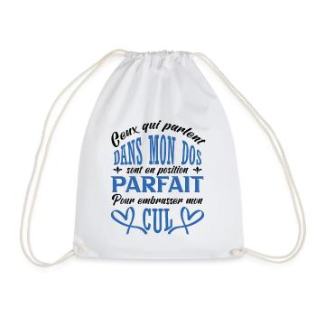 Embrasser mon cul - Sac de sport léger - blanc - Devant