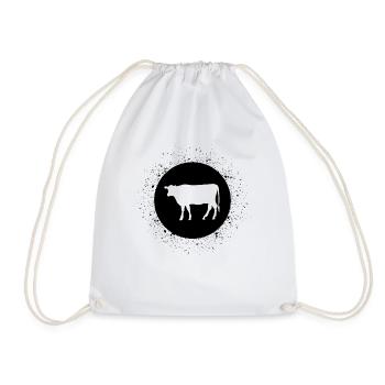 Cercle avec Splash et Cow - - Sac de sport léger - blanc - Devant