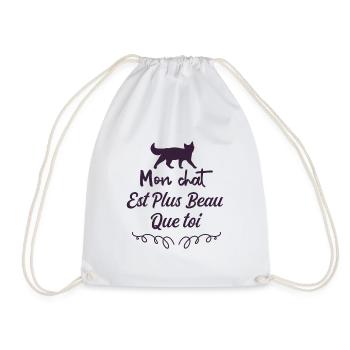 Mon Chat Est Plus Beau Que Toi - Sac de sport léger - blanc - Devant