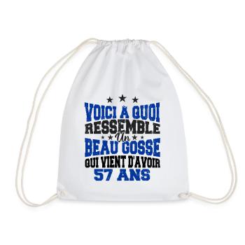 Voici à Quoi Ressemble Un BeauGosse 57 ans, Cadeau - Sac de sport léger - blanc - Devant
