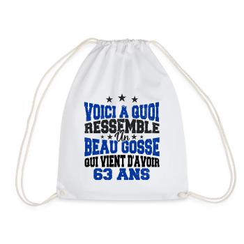 Voici à Quoi Ressemble Un BeauGosse 63 ans, Cadeau - Sac de sport léger - blanc - Devant