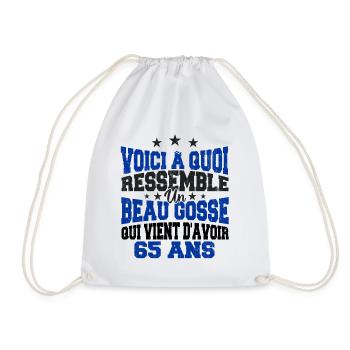 Voici à Quoi Ressemble Un BeauGosse 65 ans, Cadeau - Sac de sport léger - blanc - Devant