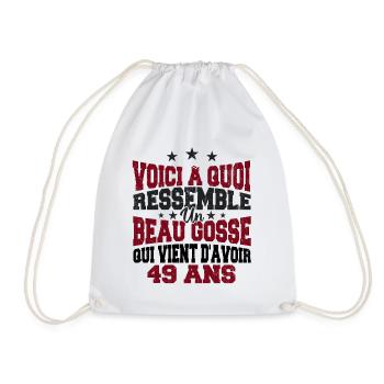 Voici à Quoi Ressemble Un BeauGosse 49 ans, Cadeau - Sac de sport léger - blanc - Devant