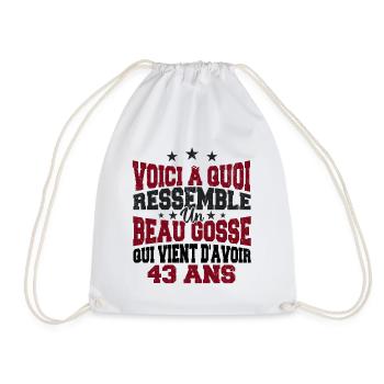 Voici à Quoi Ressemble Un BeauGosse 43 ans, Cadeau - Sac de sport léger - blanc - Devant