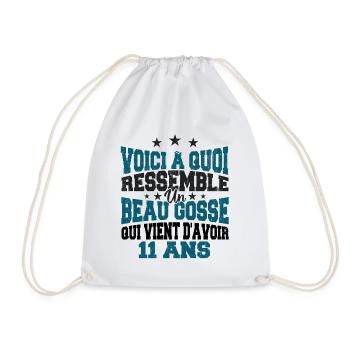 Voici à Quoi Ressemble Un BeauGosse 11 ans, Cadeau - Sac de sport léger - blanc - Devant