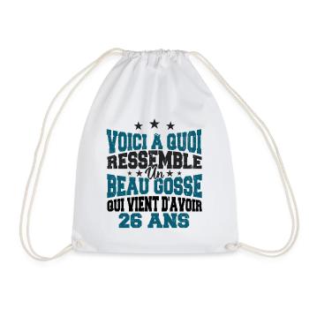 Voici à Quoi Ressemble Un BeauGosse 26 ans, Cadeau - Sac de sport léger - blanc - Devant