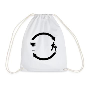 Flèches de chargement de vin et basket-ball 1 - - Sac de sport léger - blanc - Devant