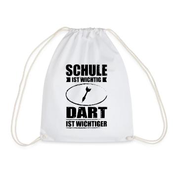 SCHULE IST WICHTIG DART IST WICHTIGER - - Turnbeutel - Weiß - Vorne
