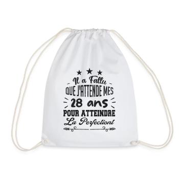 28 ans / perfection - Sac de sport léger - blanc - Devant