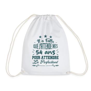 54 ans / perfection - Sac de sport léger - blanc - Devant