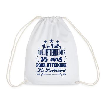 35 ans / perfection - Sac de sport léger - blanc - Devant