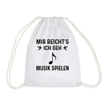 MIR RICHTS ICH GEN MUSIK SPIELEN - - Turnbeutel - Weiß - Vorne