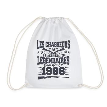Chasseur légendaire nées en 1986 anniversaire - Sac de sport léger - blanc - Devant
