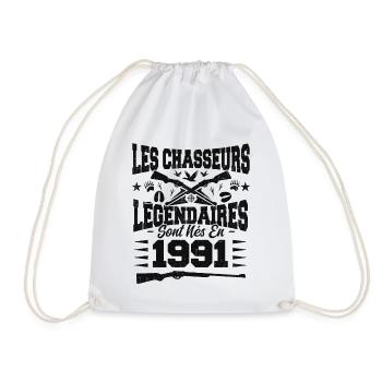 Chasseur légendaire nées en 1991 anniversaire - Sac de sport léger - blanc - Devant