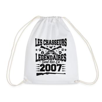 Chasseur légendaire nées en 2007 anniversaire - Sac de sport léger - blanc - Devant