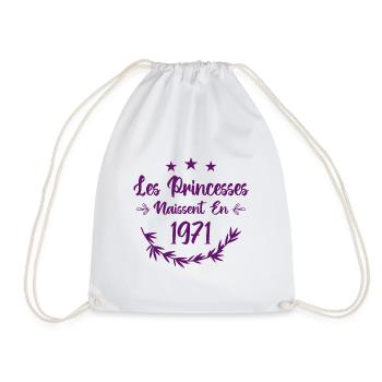 Les princesses naissent en 1971 - Sac de sport léger - blanc - Devant