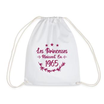 Les princesses naissent en 1965 - Sac de sport léger - blanc - Devant