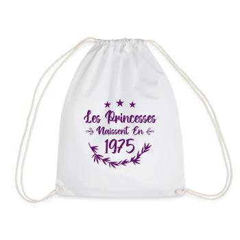 Les princesses naissent en 1975 - Sac de sport léger - blanc - Devant