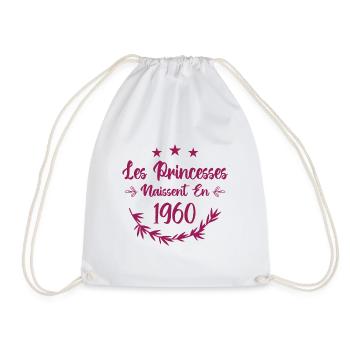 Les princesses naissent en 1960 - Sac de sport léger - blanc - Devant