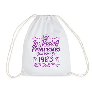 Les Vraies Princesses Sont Nées En 1983 - Sac de sport léger - blanc - Devant