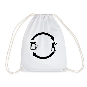 Beer load arrows and boxes - - Drawstring Bag - white - Front