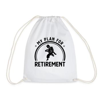 My Retirement Plan - - Drawstring Bag - white - Front