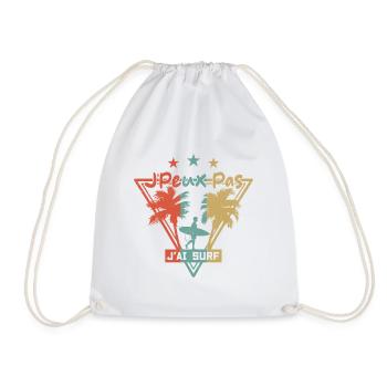 Je peux pas j'ai surf - Sac de sport léger - blanc - Devant