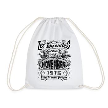 Les Légendes Sont Nées En Novembre 1976 Cadeau - Sac de sport léger - blanc - Devant