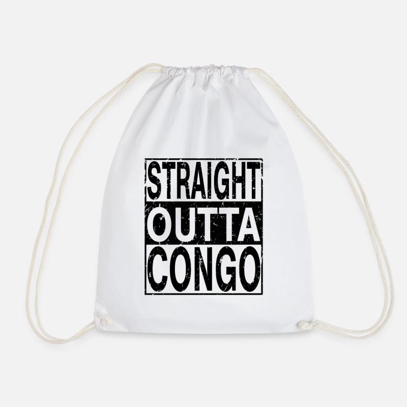 Kongo Straight outta Kongo - Turnbeutel - Weiß