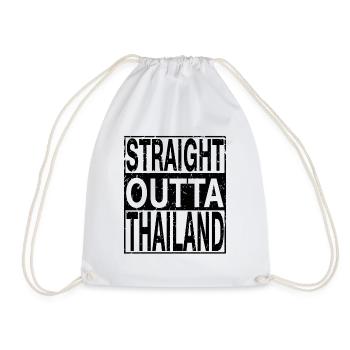 Thailand Straight outta Thailand - Turnbeutel - Weiß - Vorne
