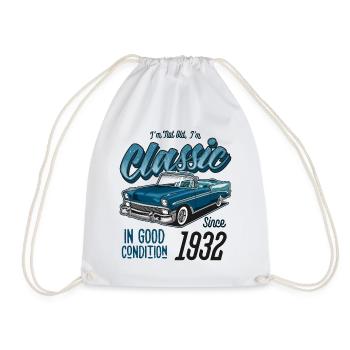 I'm Not Old I'm Classic Car Vintage Born In 1932 - Drawstring Bag - white - Front