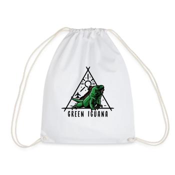 Green Iguana Reptile Keeper Lizard - Drawstring Bag - white - Front