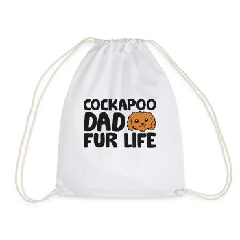 Cacatoès Papa Fourrure Vie Drôle Chien Cacatoès - Sac de sport léger - blanc - Devant