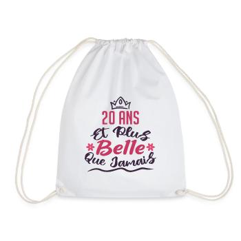 20 ans et plus belle que jamais - Sac de sport léger - blanc - Devant