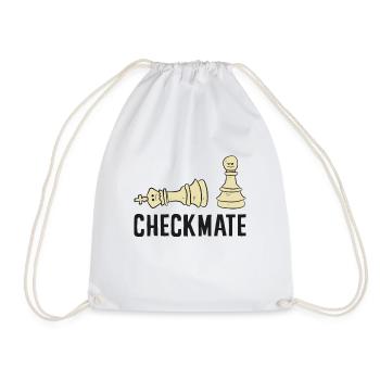 Schach Schachmatt Lustiger Schachspieler - Turnbeutel - Weiß - Vorne