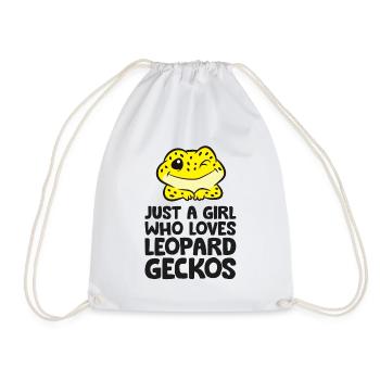 Léopard Gecko Reptile Seulement un garçon qui - Sac de sport léger - blanc - Devant