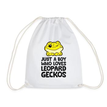 Léopard Gecko Reptile Seulement un garçon qui - Sac de sport léger - blanc - Devant