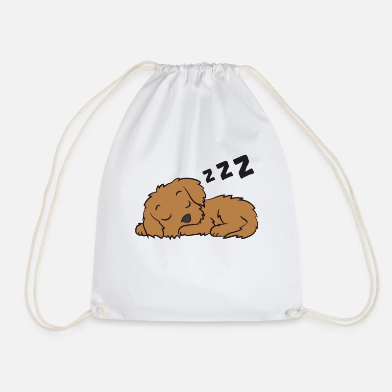 Cockapoo Hund Pyjama Lustig Schlafender Cockapoo - Turnbeutel - Weiß