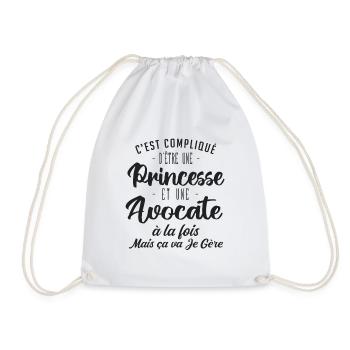 Princesse Avocate - Sac de sport léger - blanc - Devant