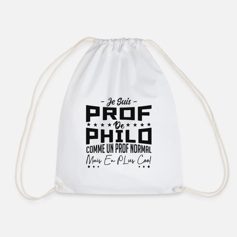Je Suis Prof De Philo - Sac de sport léger - blanc