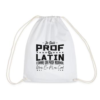 Je Suis Prof de Latin | Métier Citations Noël - Sac de sport léger - blanc - Devant